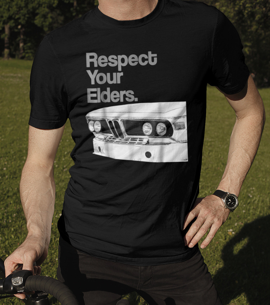 Respect Your Elders Vintage Euro Car Front Grille T-Shirt