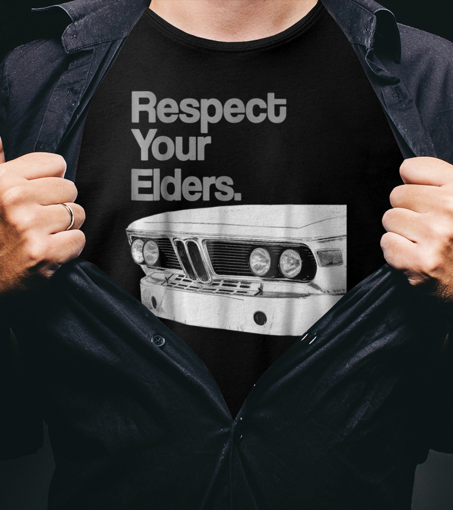 Respect Your Elders Vintage Euro Car Front Grille T-Shirt