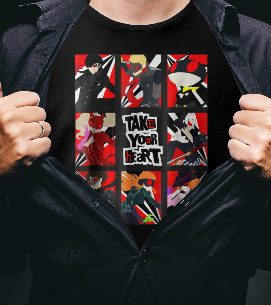Take Your Heart Persona Characters Collage T-Shirt
