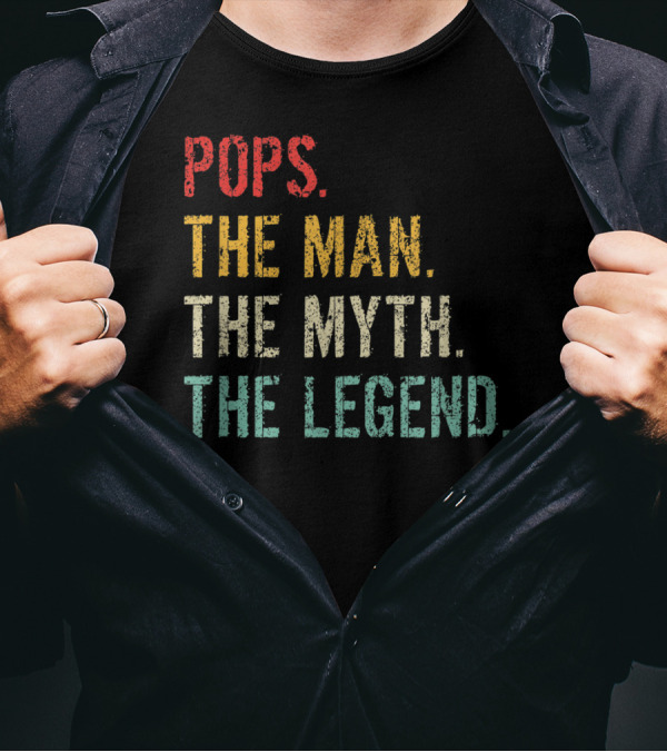 Pops The Man The Myth The Legend Vintage T-Shirt