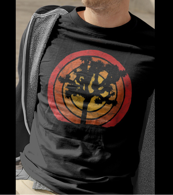 Retro Sun Joshua Tree Silhouette Vintage Sunset T-Shirt