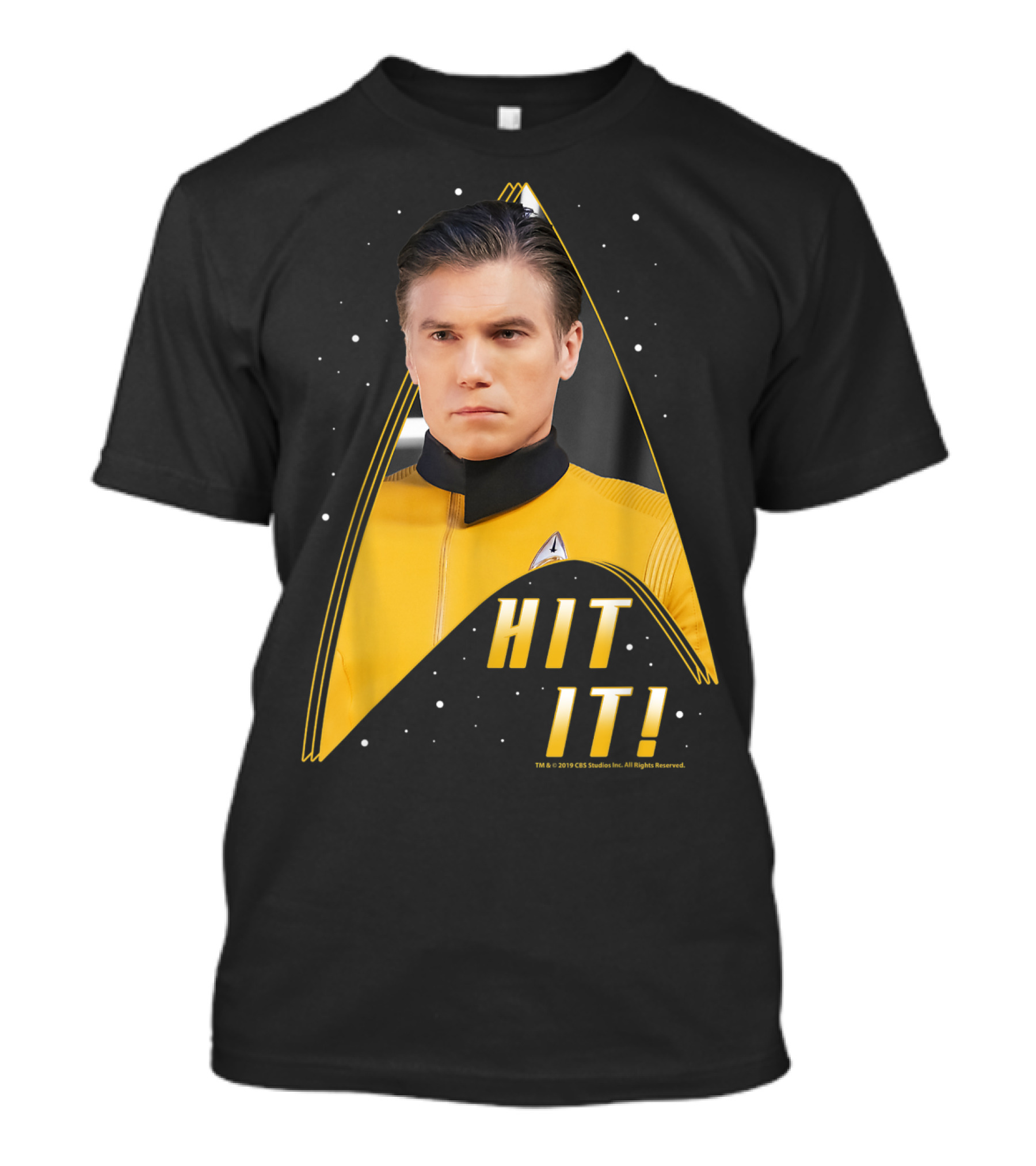 Star Trek Discovery Captain Pike Hit It Starfleet Delta Badge T-Shirt