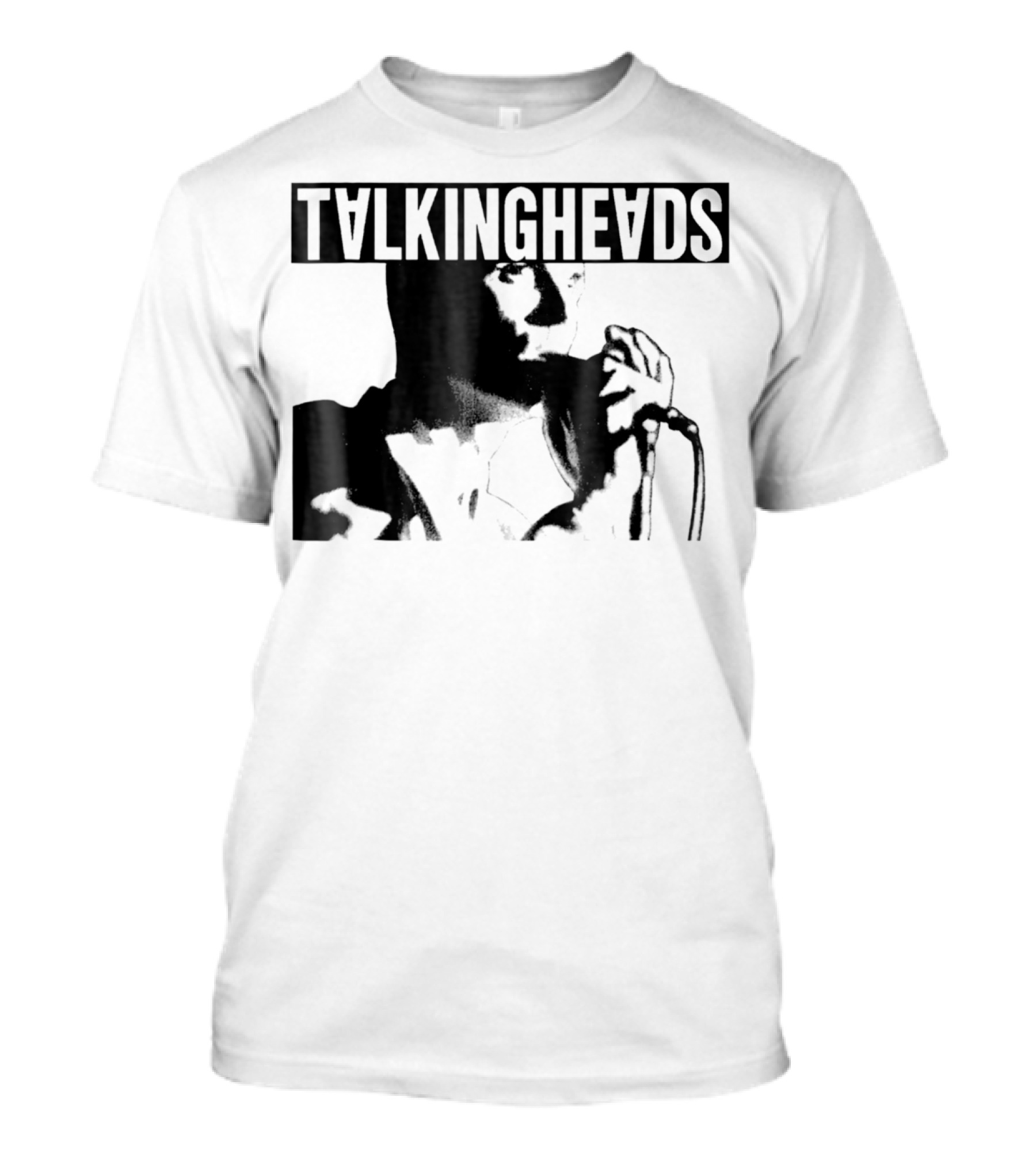 TALKING HEADS Neon Silhouette Microphone Performance T-Shirt