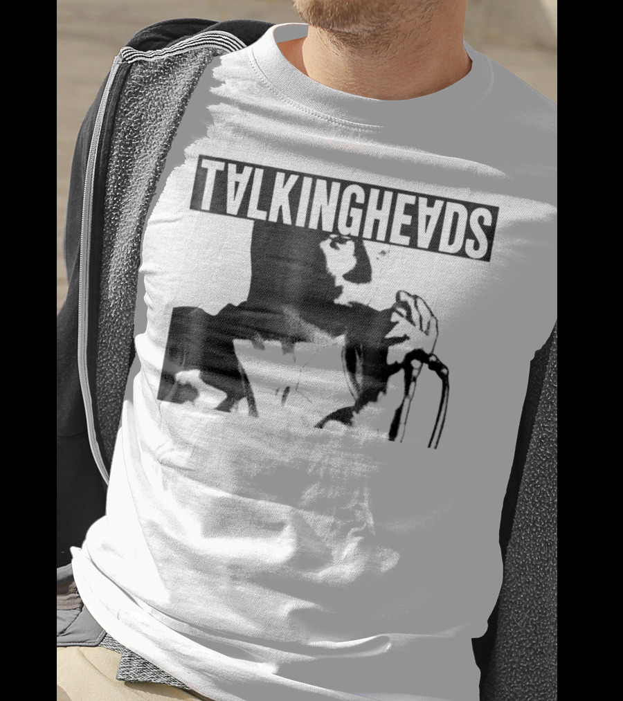 TALKING HEADS Neon Silhouette Microphone Performance T-Shirt