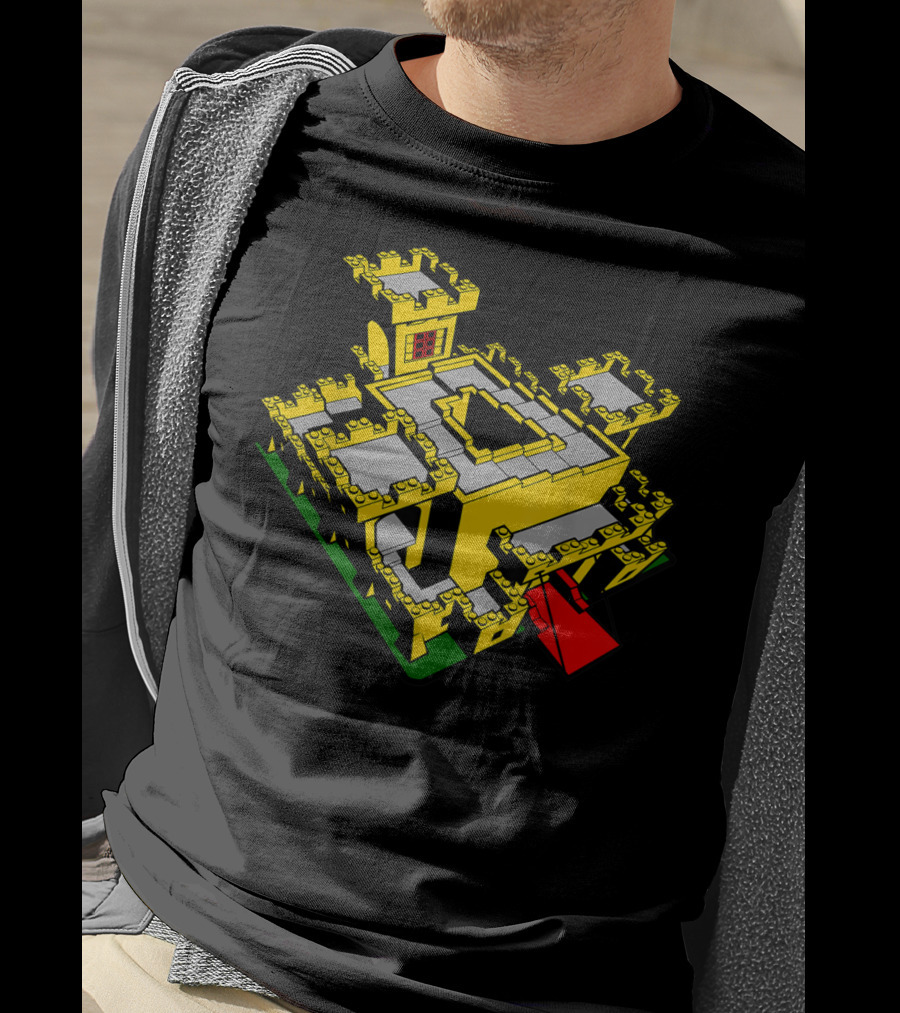 Classic Yellow Castle AFOL Toy Brick Fortress T-Shirt