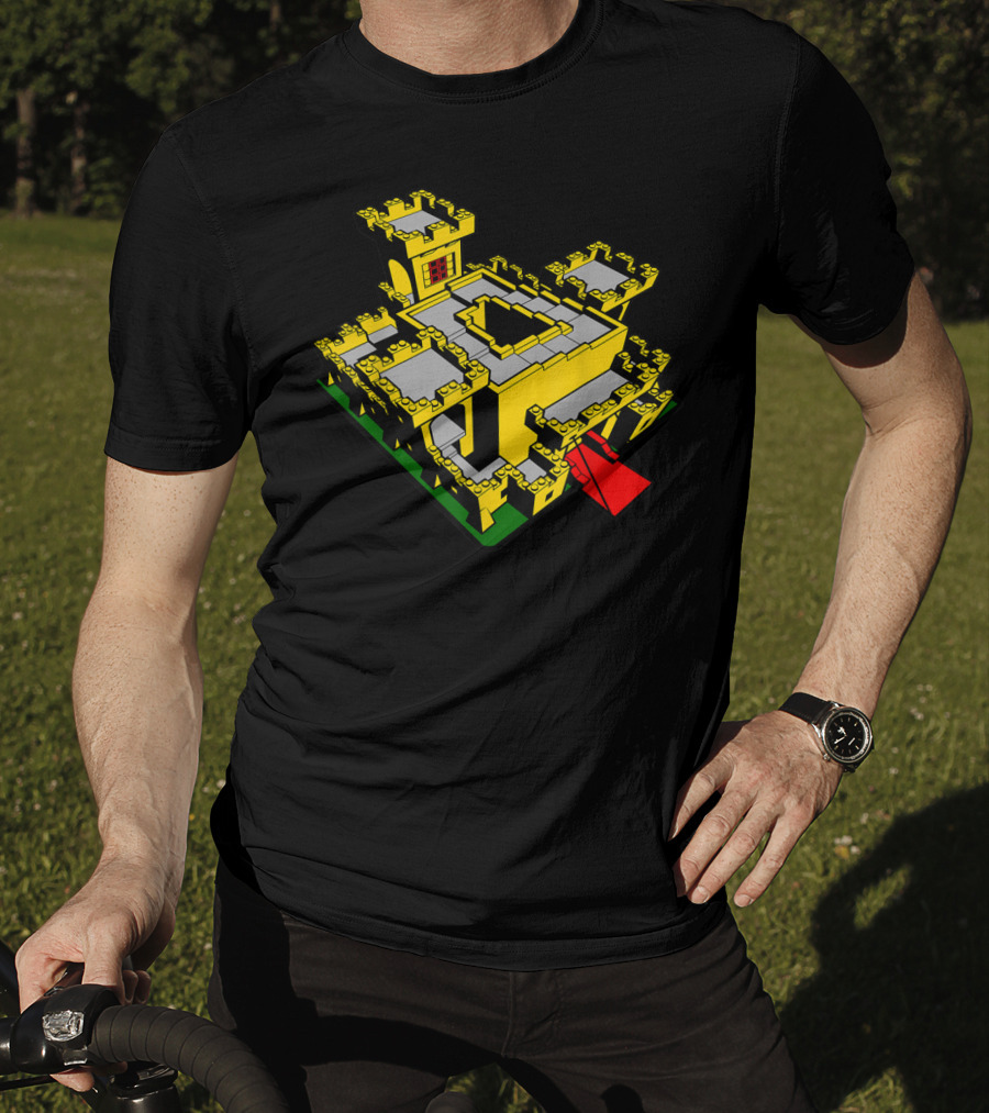 Classic Yellow Castle AFOL Toy Brick Fortress T-Shirt