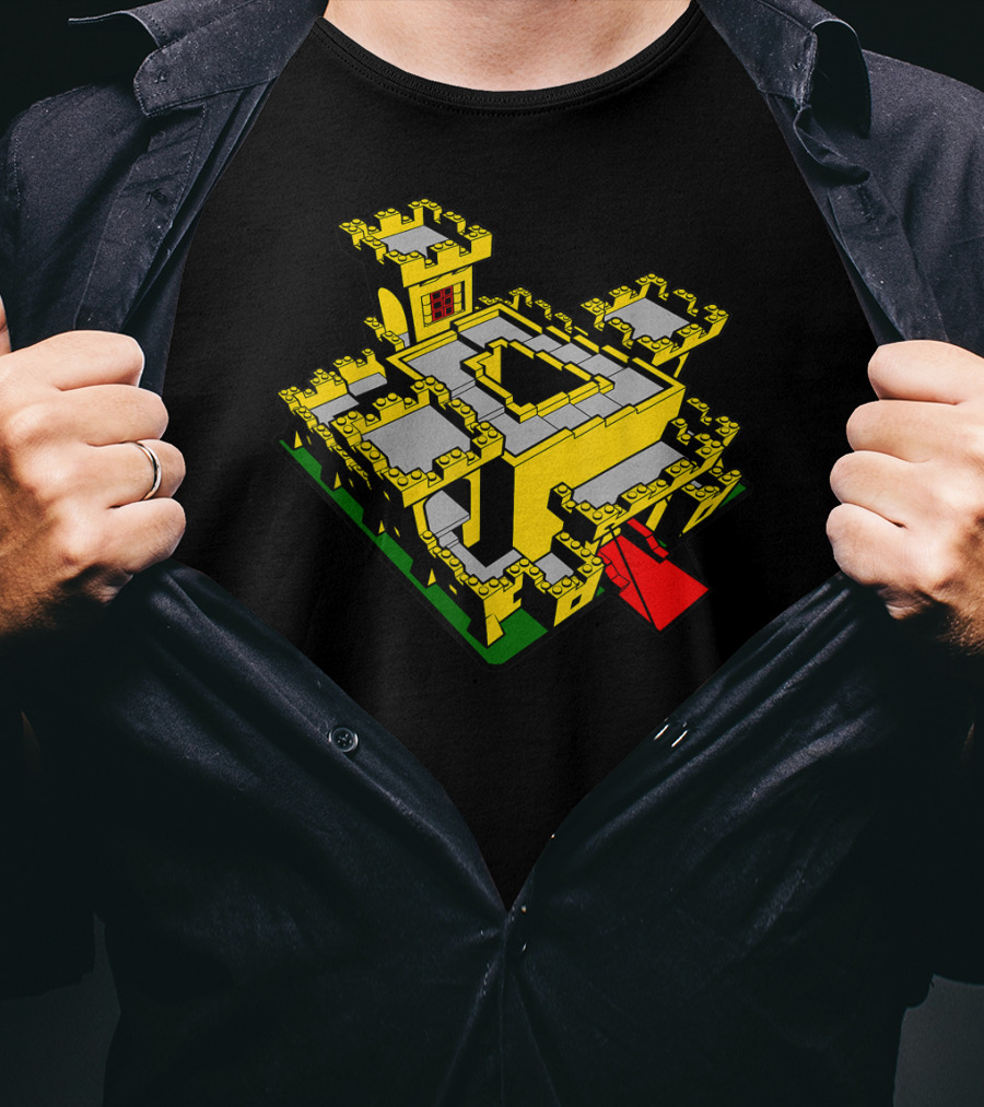 Classic Yellow Castle AFOL Toy Brick Fortress T-Shirt