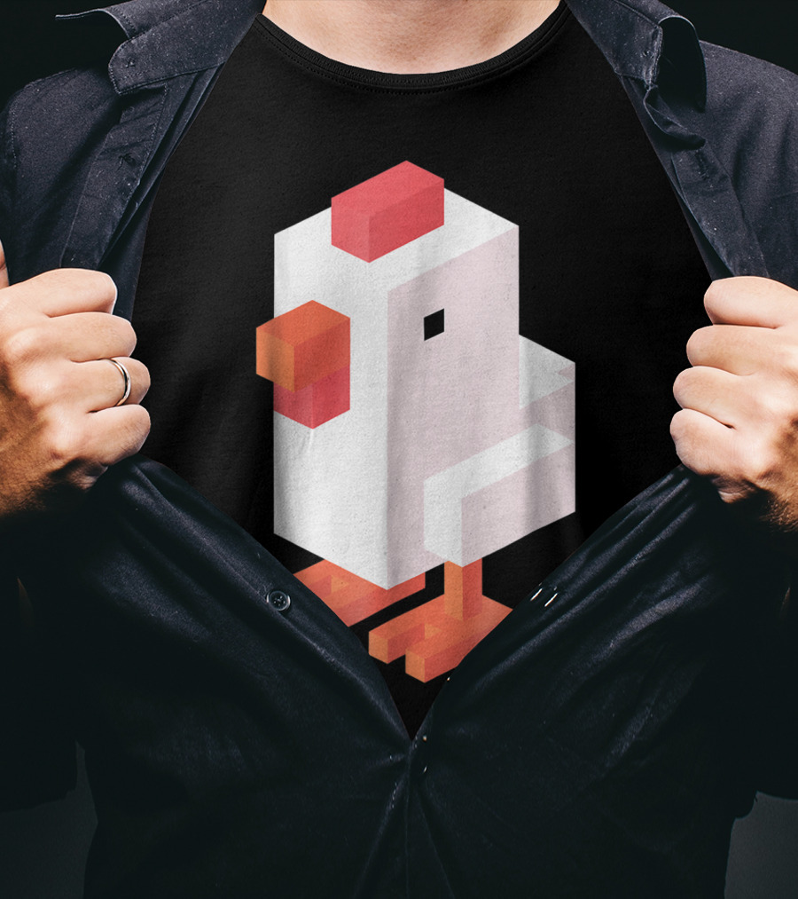 Crossy Road Chicken Pixel Art Game Character T-Shirt