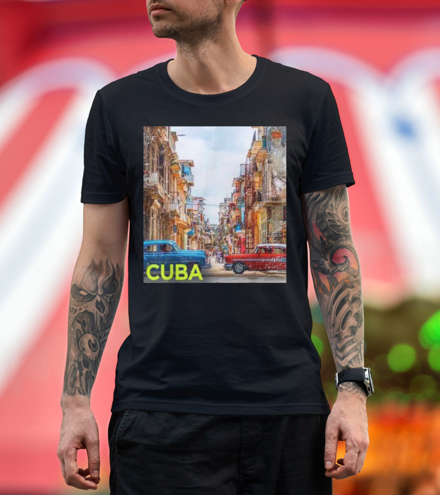 Cuba Classic Car Streets T-Shirt