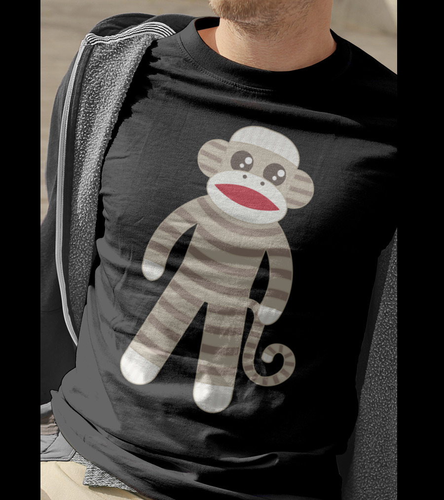 Cute Classic Striped Sock Monkey Toy T-Shirt