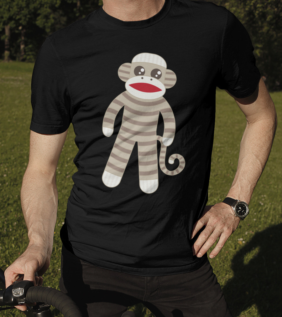 Cute Classic Striped Sock Monkey Toy T-Shirt