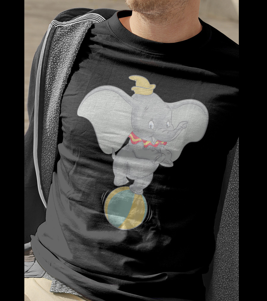 Disney Dumbo Balancing On Ball Watercolor T-Shirt