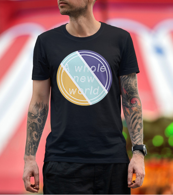 Premium T-Shirt: A Whole New World Circular Pastel T-Shirt A Whole New World Circular Pastel T-Shirt