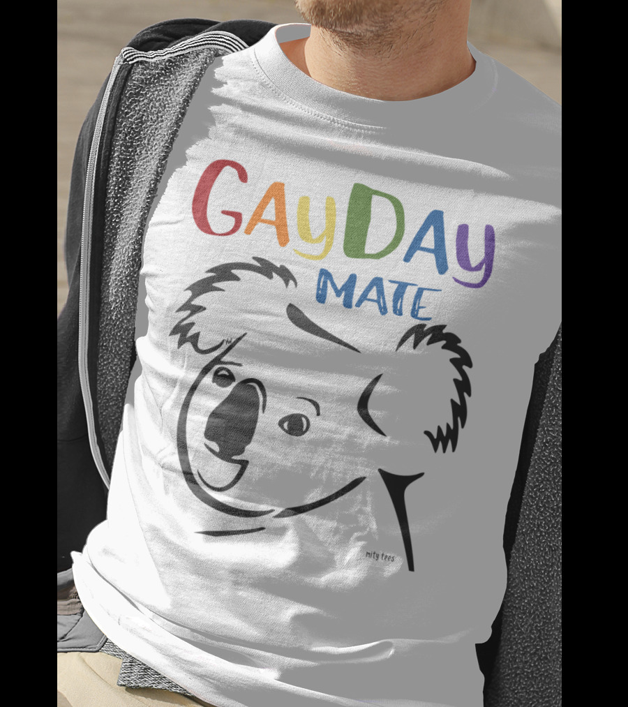 Australian Rainbow Koala Gay Day Mate Greeting T-Shirt