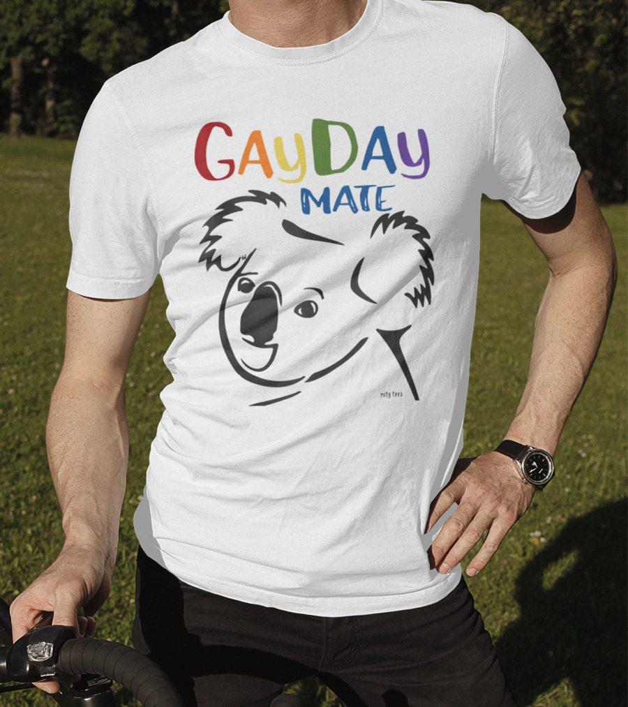 Australian Rainbow Koala Gay Day Mate Greeting T-Shirt