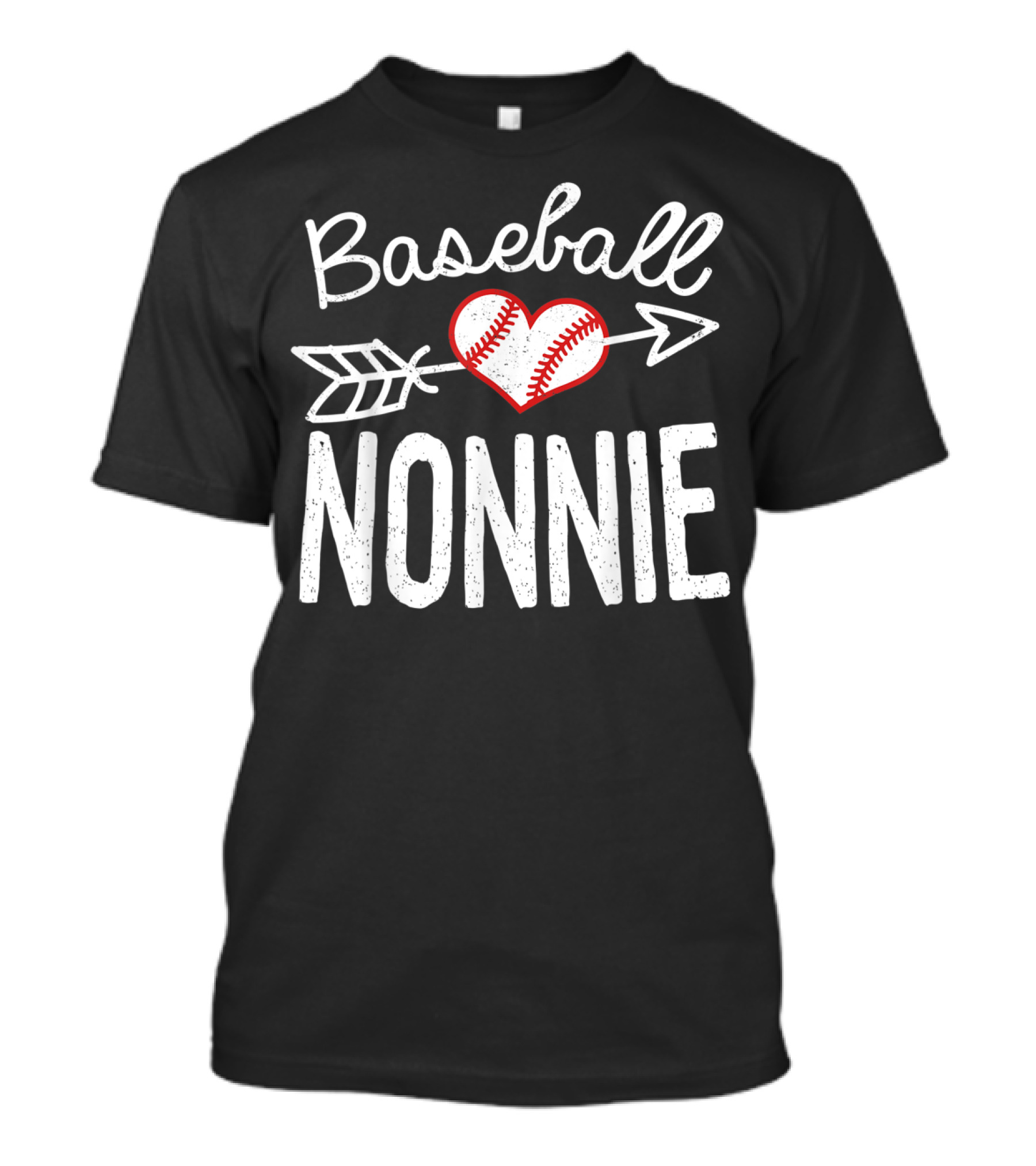 Baseball Nonnie Heart Arrow T-Shirt