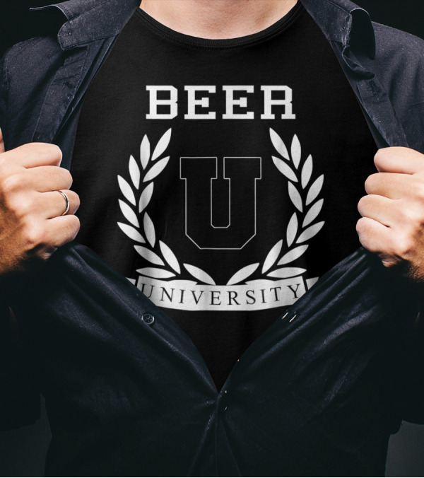 Beer University U Laurel Crest College Drinking T-Shirt