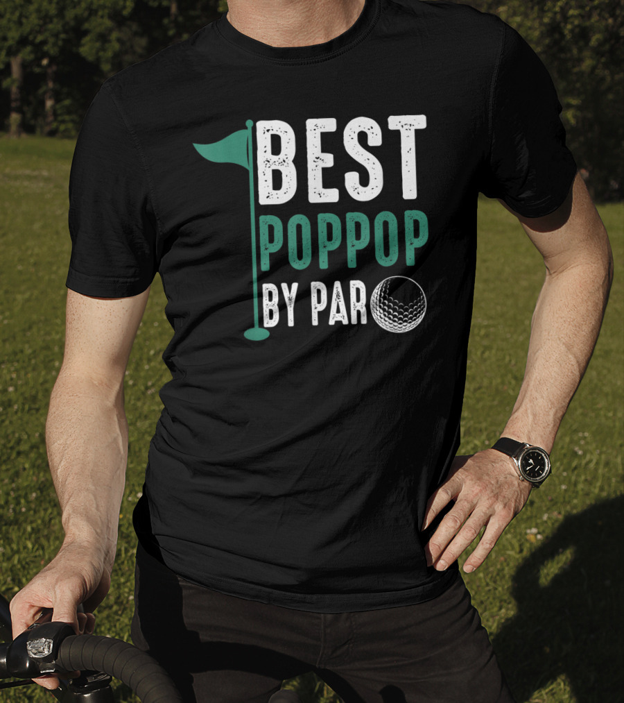 Best Poppop By Par Father's Day Golf Flag T-Shirt
