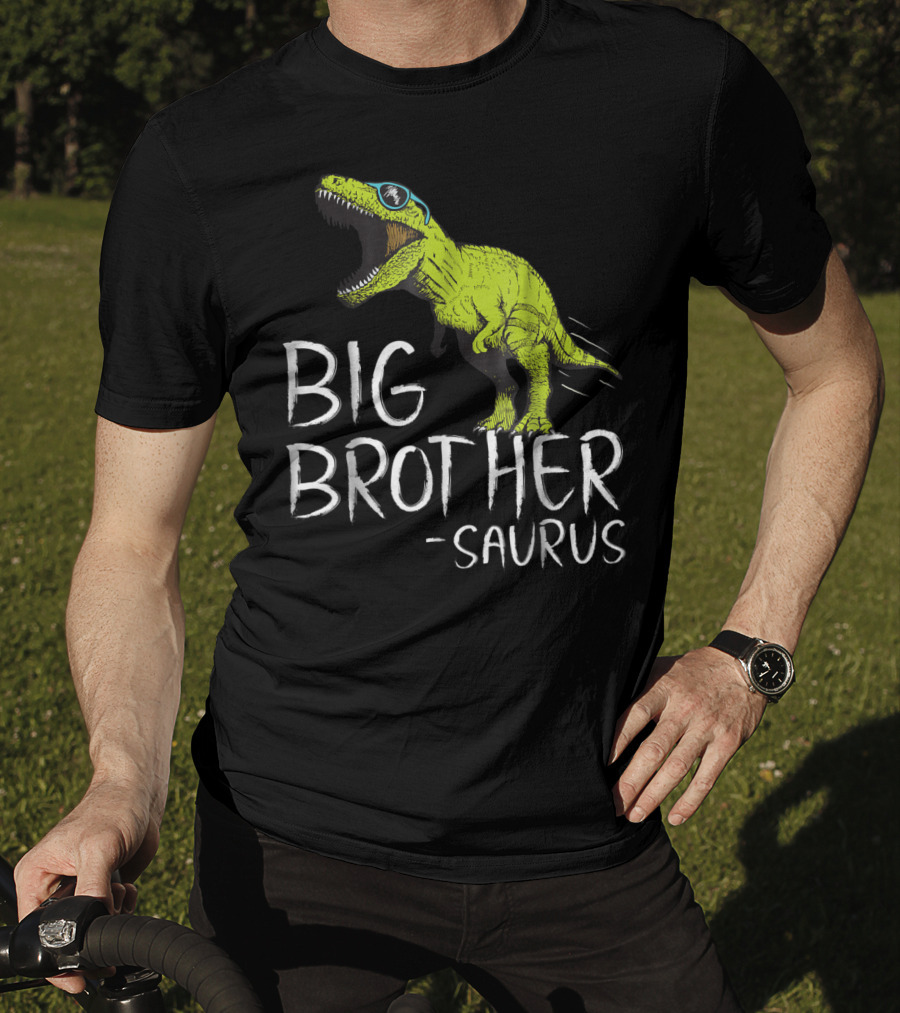 Big Brother Saurus Dinosaur With Sunglasses T-Shirt