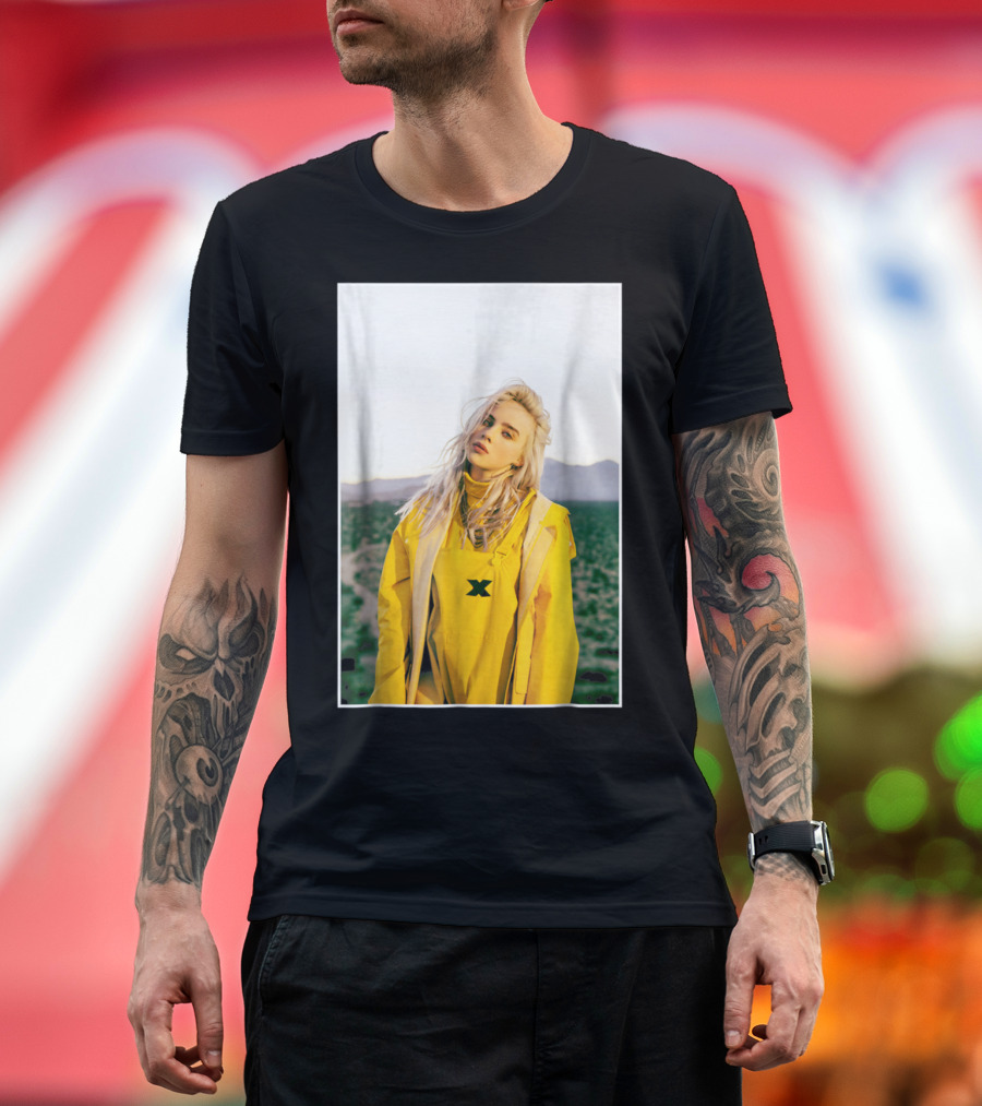 Billie Eilish Yellow Outfit Desert Photo T-Shirt