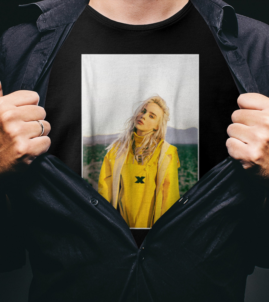 Billie Eilish Yellow Outfit Desert Photo T-Shirt