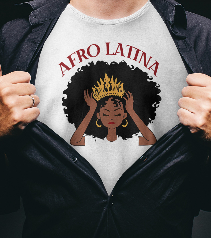 Afro Latina Black Women History Month Crown T-Shirt