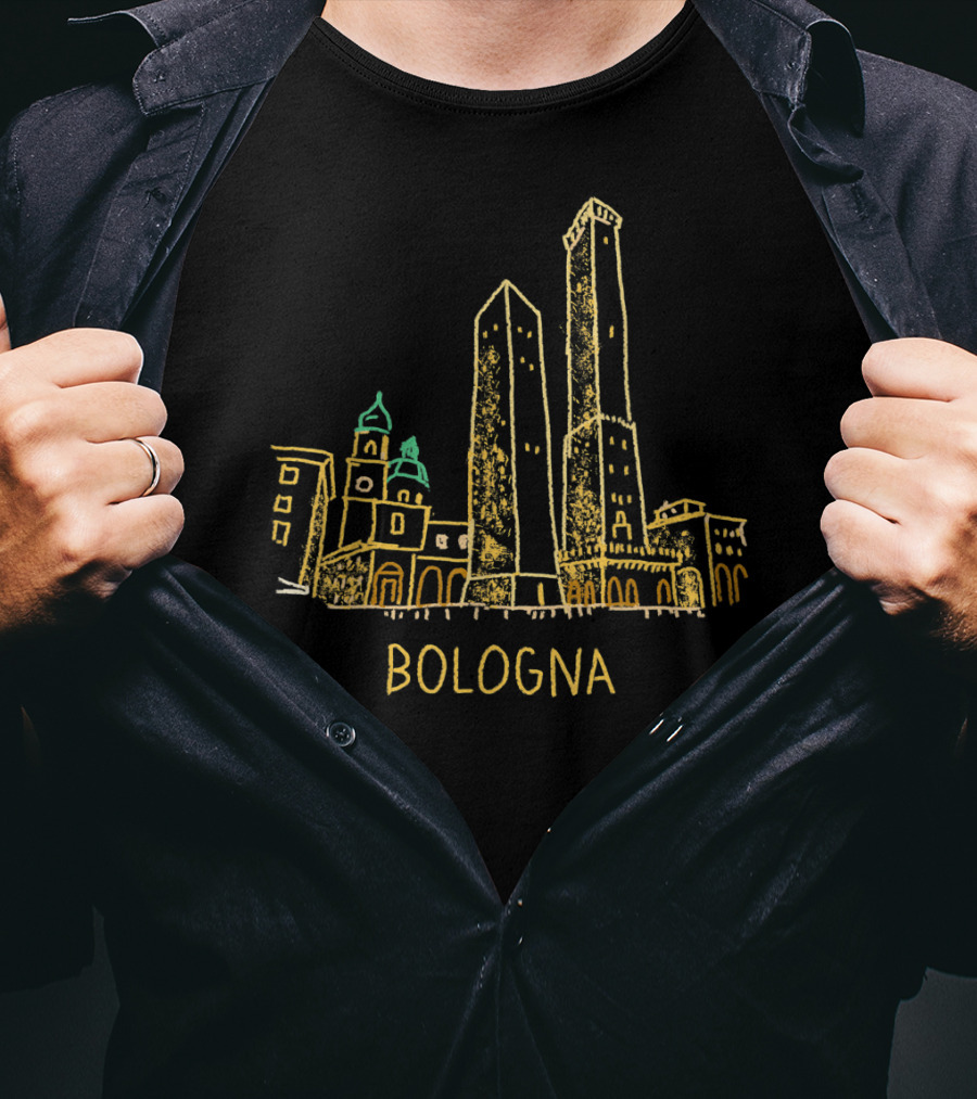 Bologna City Skyline Two Towers T-Shirt