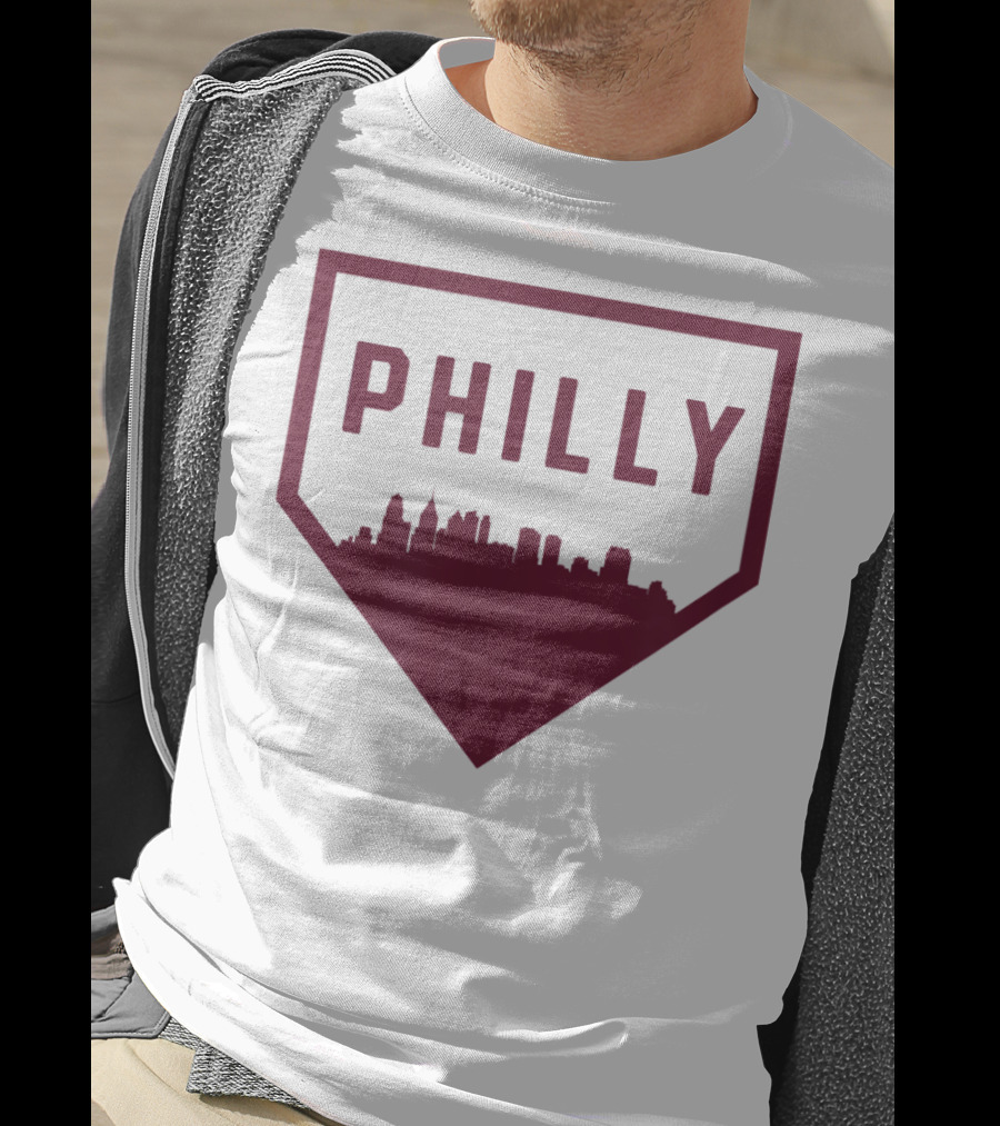 Philly Baseball Home Plate Skyline T-Shirt