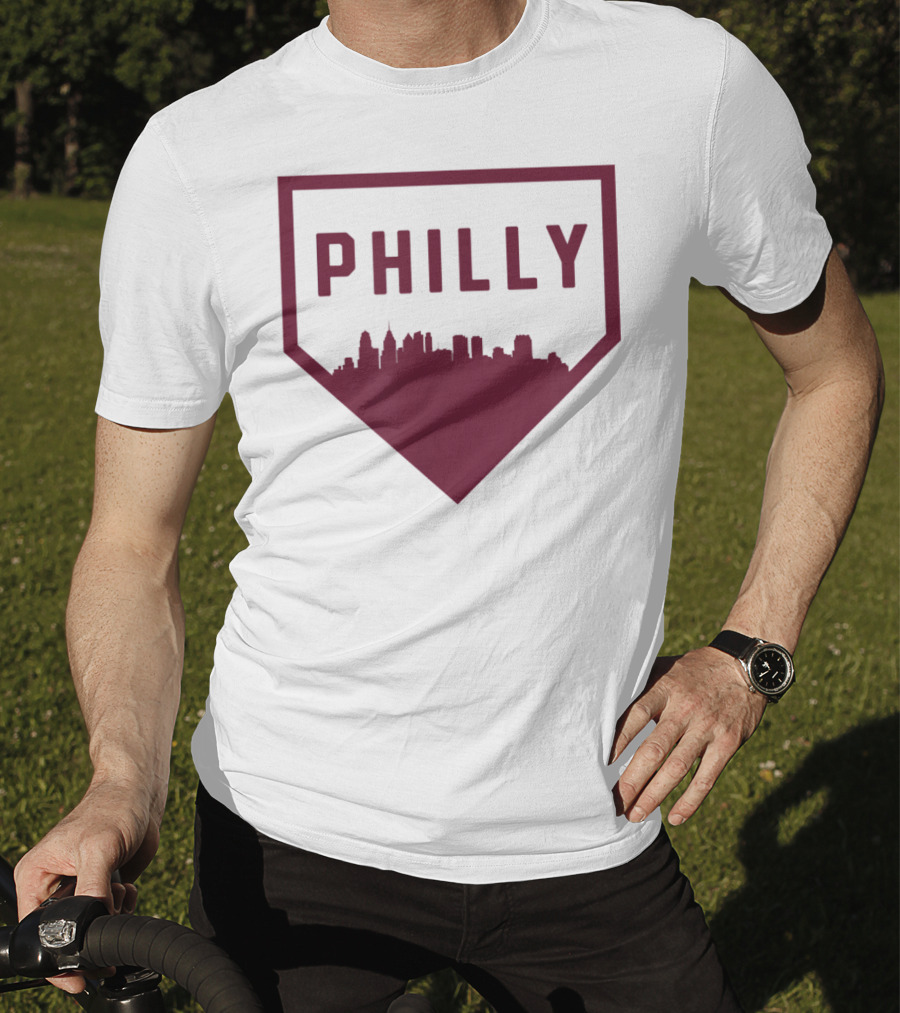 Philly Baseball Home Plate Skyline T-Shirt