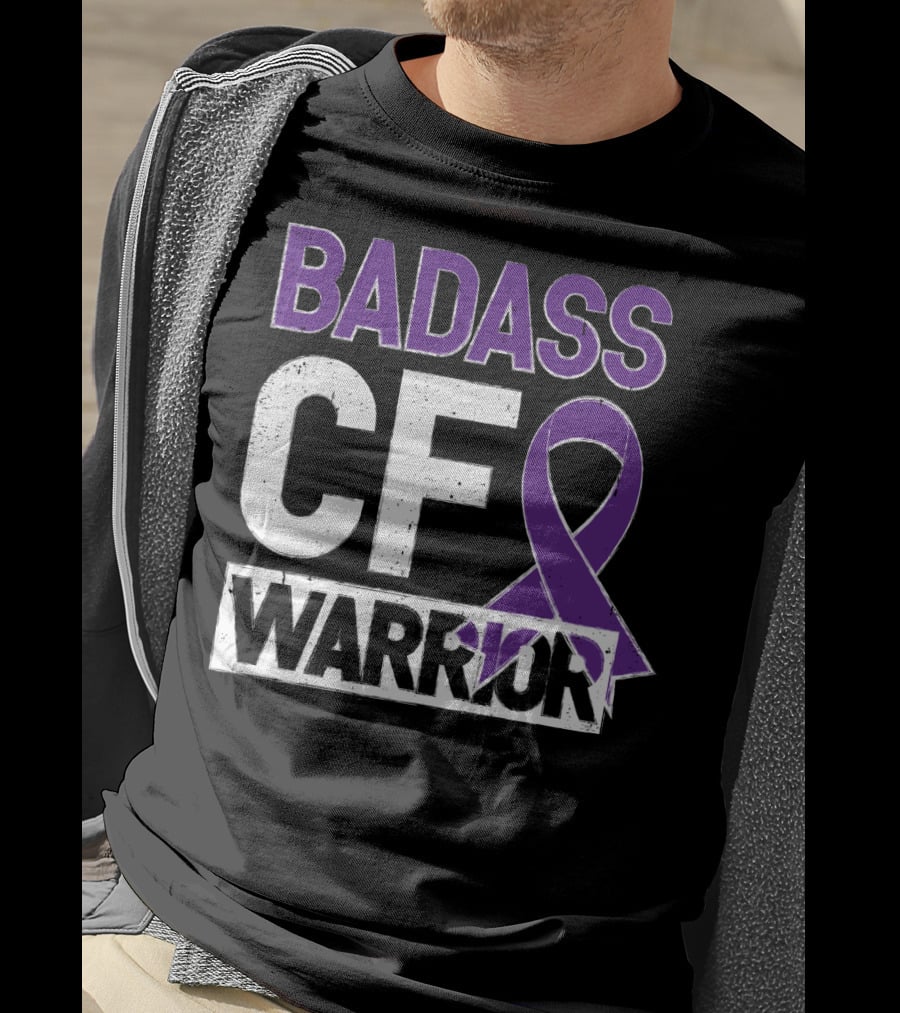 Badass Cf Warrior Cystic Fibrosis Awareness T-Shirt