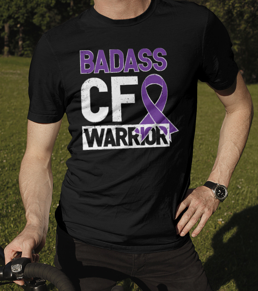 Badass Cf Warrior Cystic Fibrosis Awareness T-Shirt