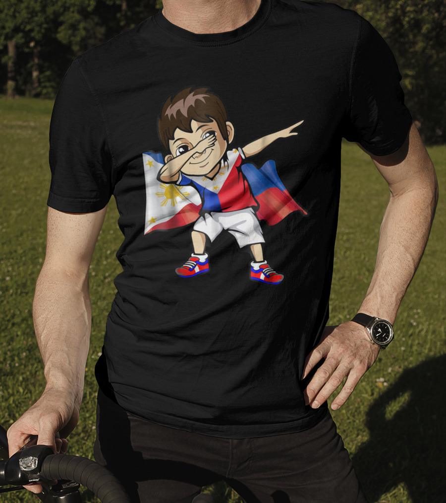 Dabbing Boy Philippine Flag Filipino Meme Jersey T-Shirt