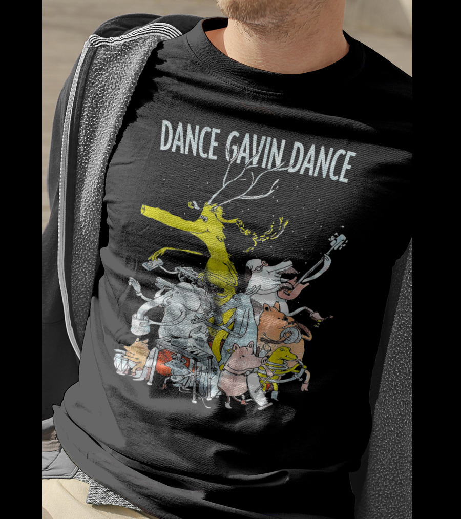 Dance Gavin Dance Animal Band Parade With Yellow Stag T-Shirt