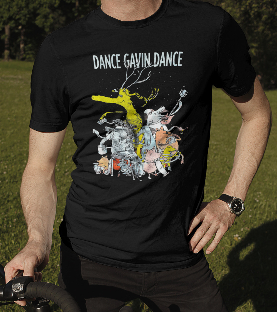 Dance Gavin Dance Animal Band Parade With Yellow Stag T-Shirt