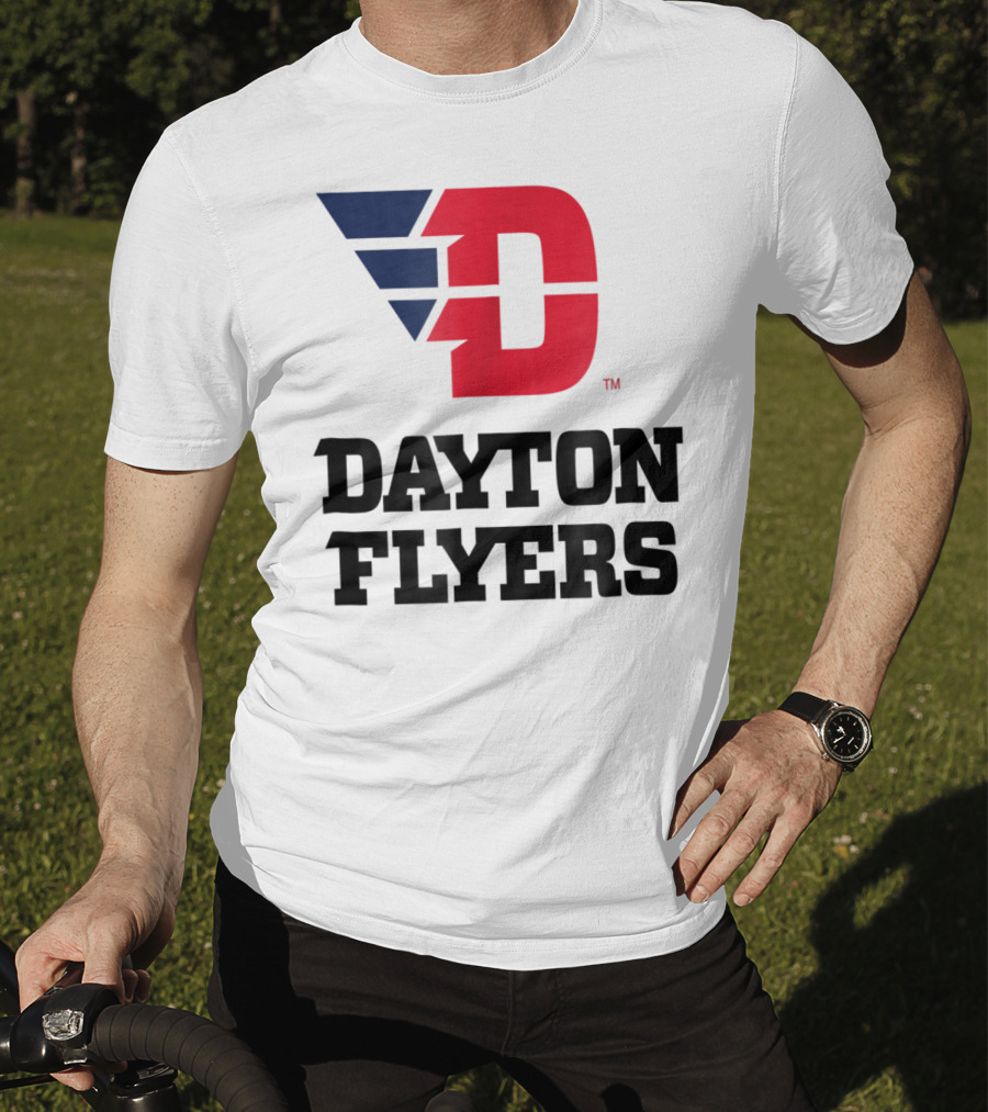 Dayton Flyers Logo University D Red Blue T-Shirt