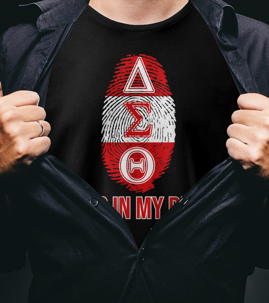 Delta Sigma Theta It's In My DNA Fingerprint T-Shirt