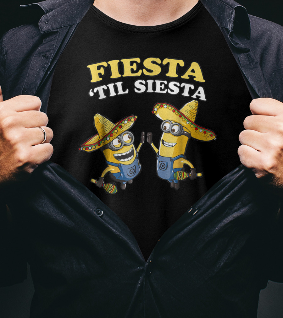 Despicable Me Minions Fiesta 'Til Siesta Sombreros T-Shirt