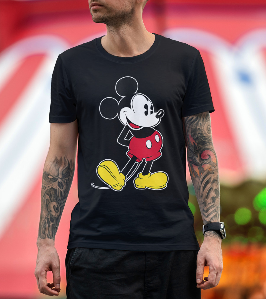 Mickey Mouse Vintage Red Shorts Yellow Shoes Classic Disney Pose T-Shirt