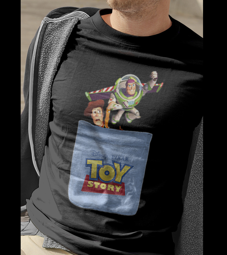 Disney Pixar Toy Story Buzz And Woody Pocket T-Shirt