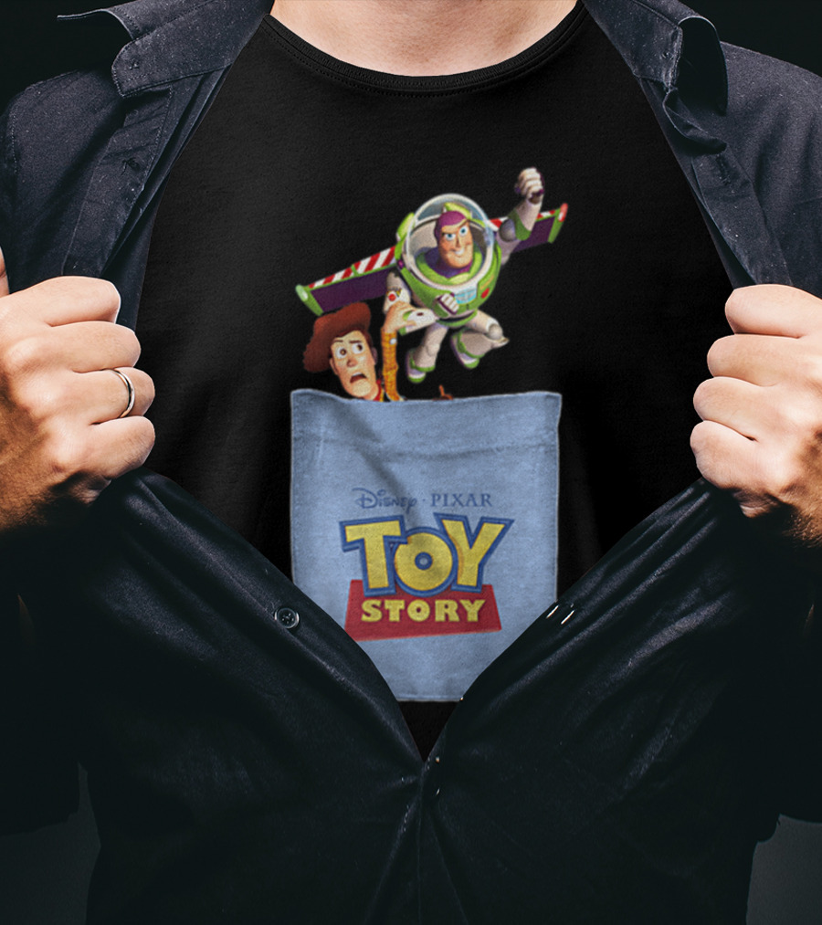 Disney Pixar Toy Story Buzz And Woody Pocket T-Shirt