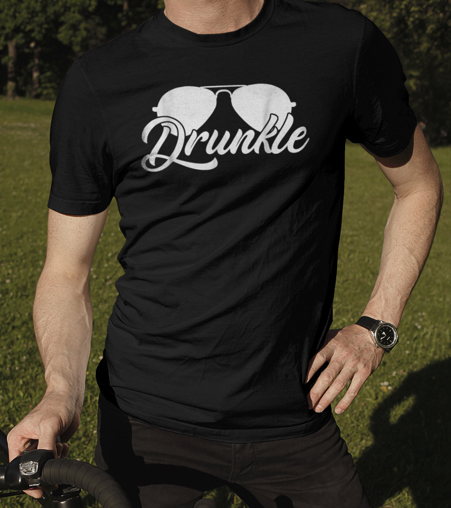 Drunkle Sunglasses Cool Uncle T-Shirt