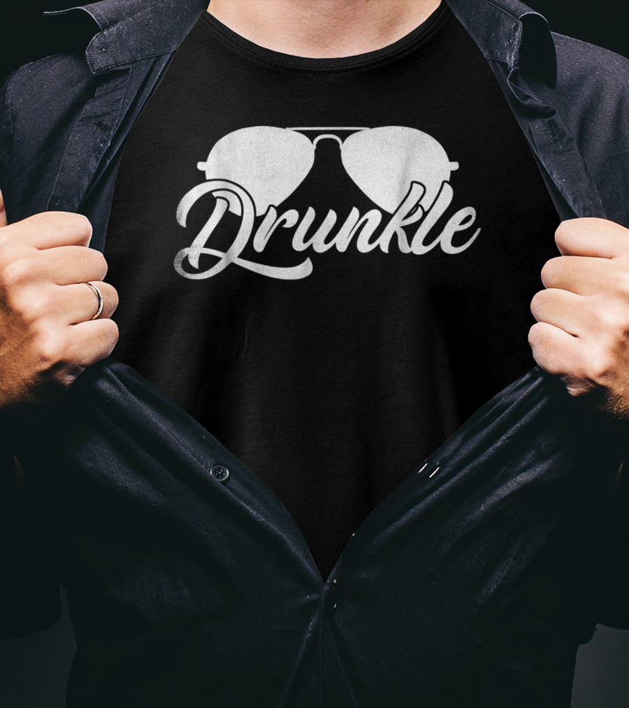 Drunkle Sunglasses Cool Uncle T-Shirt