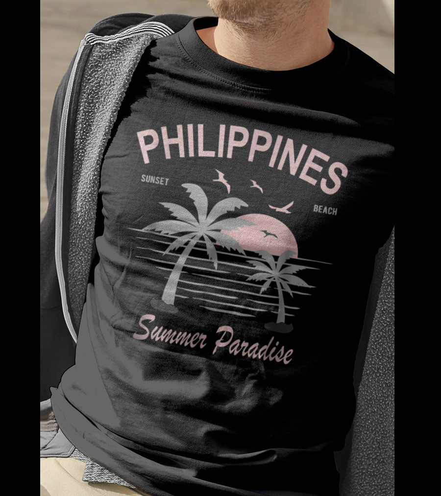 Philippines Sunset Beach Summer Paradise T-Shirt