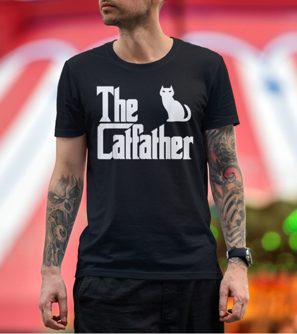 Premium T-Shirt: The Catfather Funny Cat Dad Pet Owner T-Shirt The Catfather Funny Cat Dad Pet Owner T-Shirt