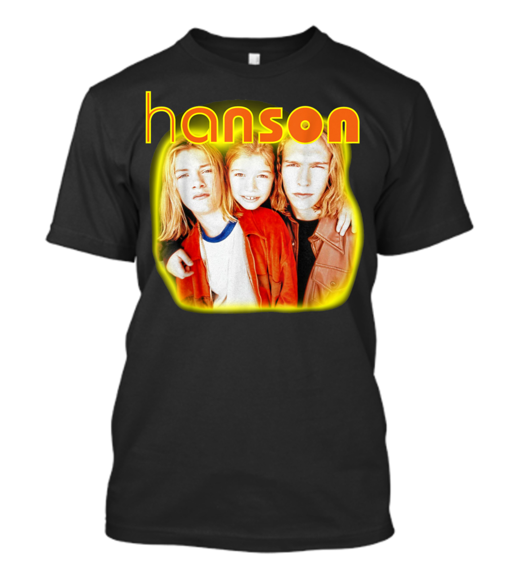 Hanson Band Members Vibrant Yellow Orange Aura T-Shirt