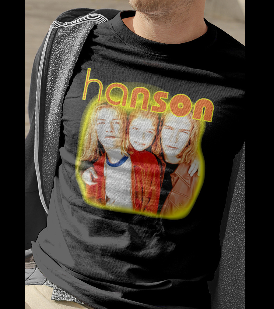 Hanson Band Members Vibrant Yellow Orange Aura T-Shirt