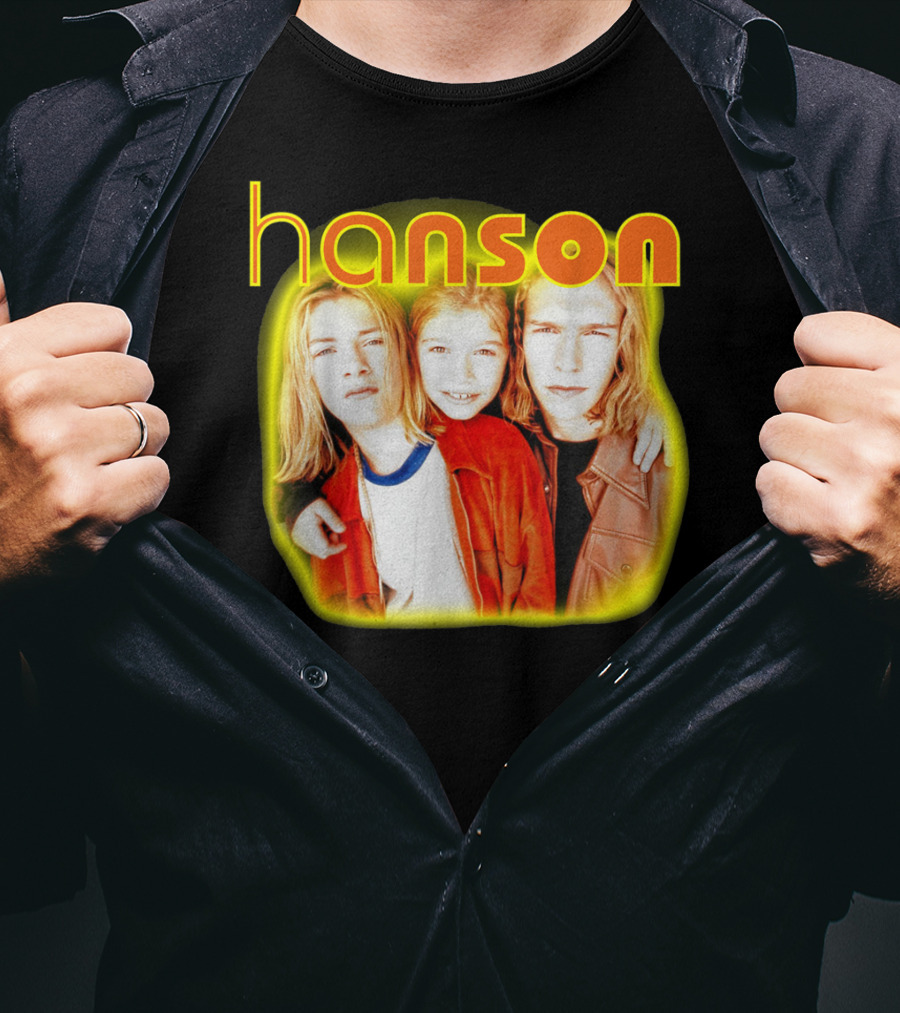 Hanson Band Members Vibrant Yellow Orange Aura T-Shirt