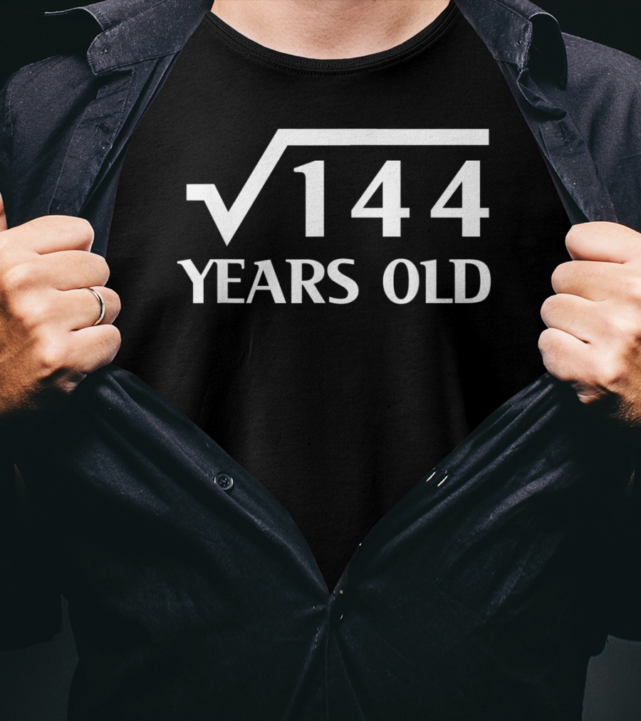 Square Root 144 Twelve Years Old Birthday T-Shirt
