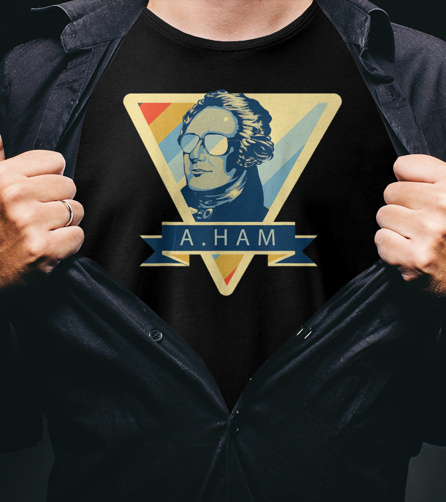 Alexander Hamilton A Ham Triangle Sunglasses Motif T-Shirt