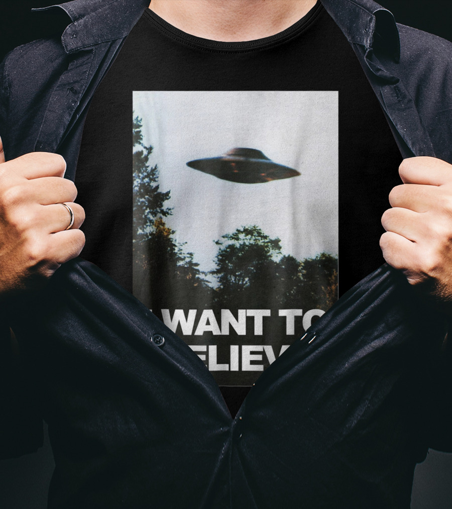 Alien UFO Hunter I Want To Believe T-Shirt